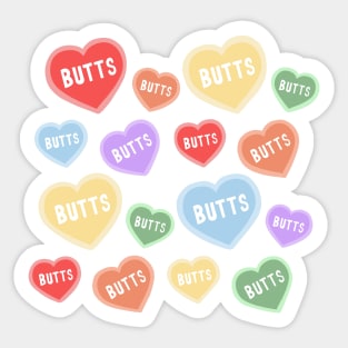 Valentines Day Butt Hearts Sticker